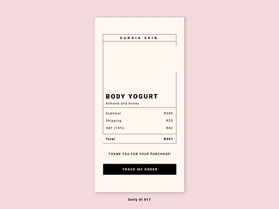 Daily UI 017 - Email reciept daily ui daily ui 001 dailyuichallenge design logo minimal ui ui design ux ux design web