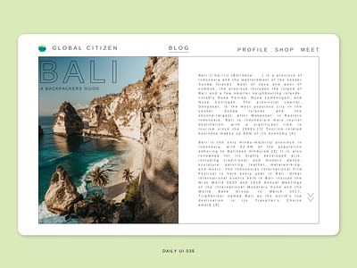 Daily UI 035 - Blog post