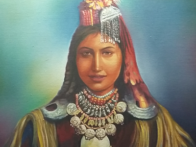 A ladakhi bride. portrait