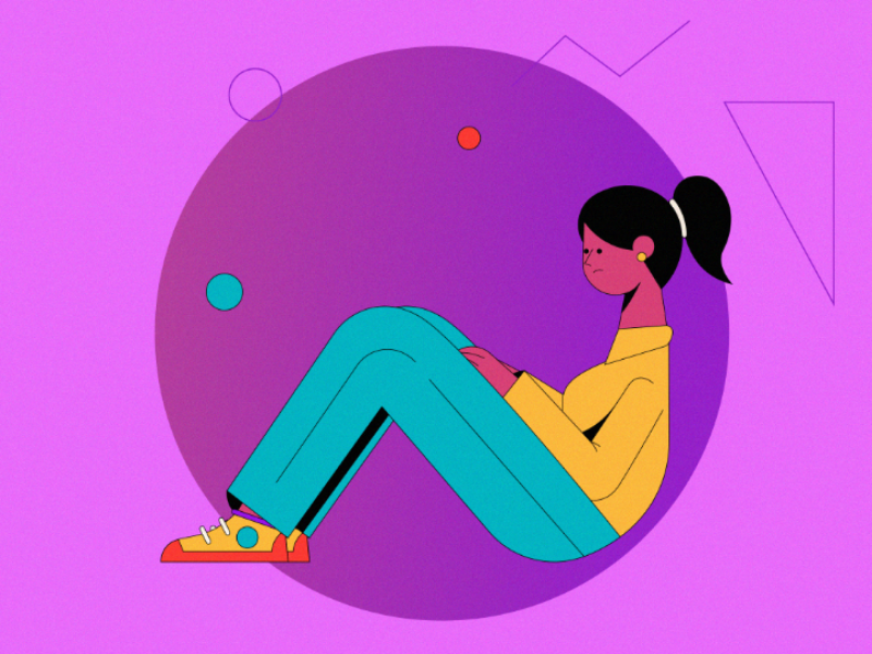 Alone illustration graphic design drawing character design character cartoon art
