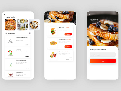 Food Delivery App ui design user flow ux design