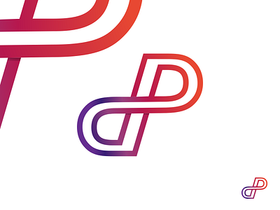 Infinite P Logo anagram app branding infinite logo p