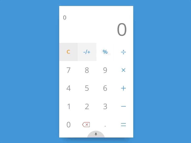 Daily Ui 004 - Calcuator animation blue calculator dailyui minimal minimalistic modern ui ux ux design white