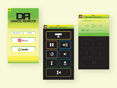 Dance Remote app design ui ux