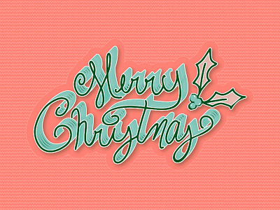 Merry Christmas 2017 christmas festive holiday illustrator ipad lettering procreate retro