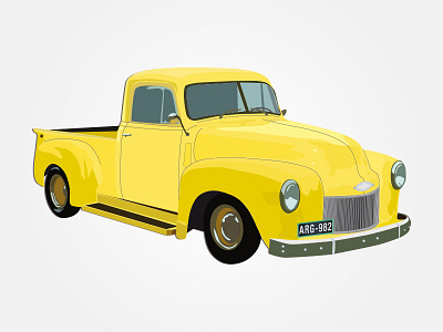 Classic Car 2 classic car illustration vector yellow