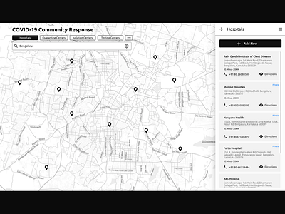 COVID-19 Community Response App Prototype concept coronavirus covid19 design ux