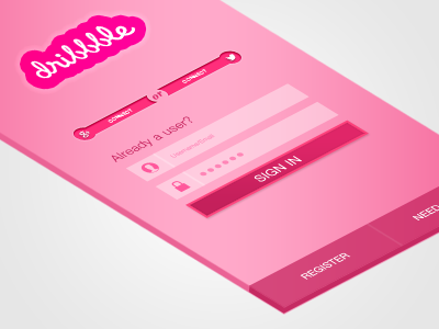 Dribbble Concept iPhone App concept contact design dribbble ios iphone login reset my password sign up