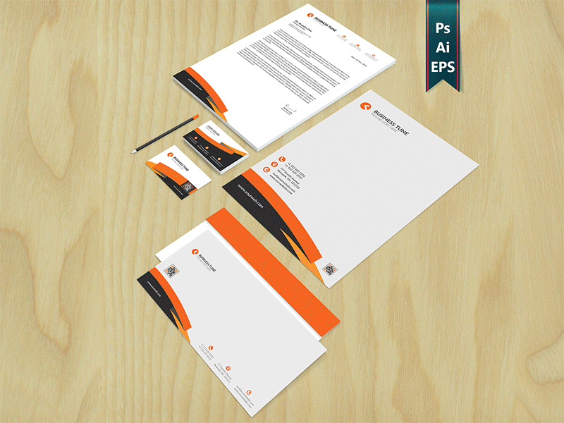 Branding Identity branding branding identity branding stationery classic corporate corporate identity creative editable envelope featured item letterhead modern official