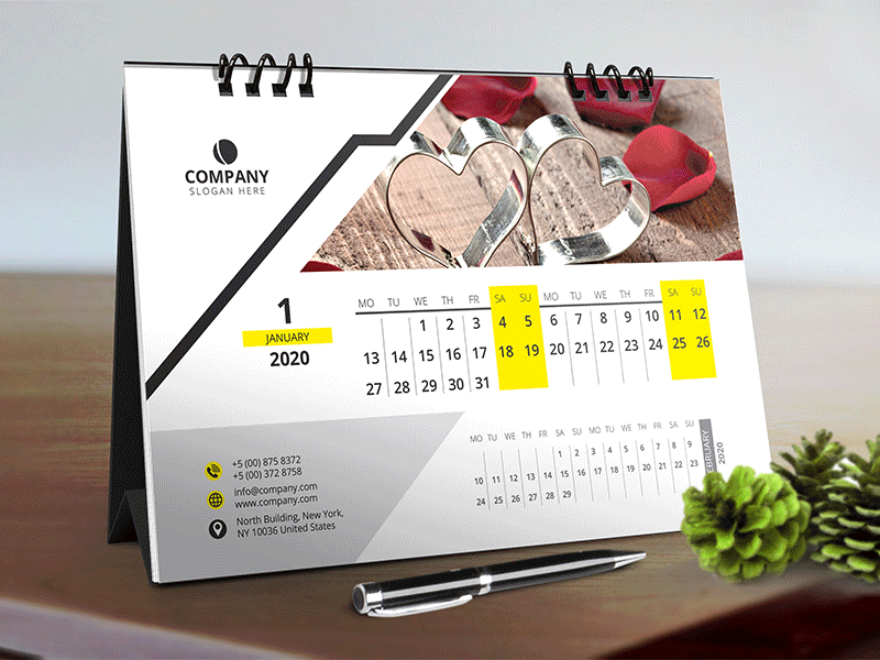 Desk Calendar by M H Rasel on Dribbble