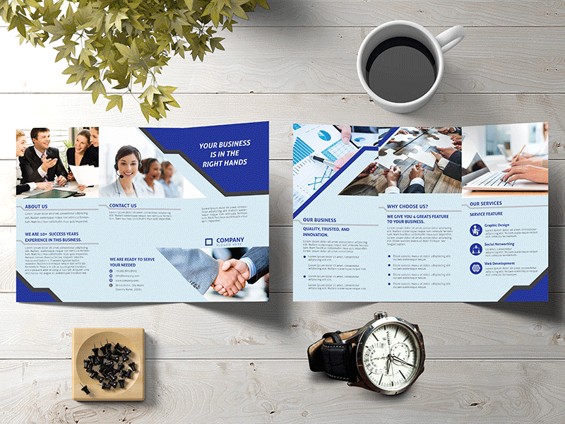 Trifold Brochure ad advertising brochure business colorful colors corporate design graphic market marketing office print print ready promotion solution system trifold working