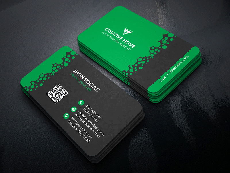 Business card black blue both side design bundle business card corporate design flyer graphic green head line landscape logo magagine modern modern design official pack packaging print