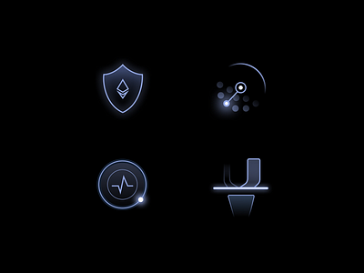ETHMAXI vault icons blurred icons concept crypto icons dark theme ethereum icons illustration set ui ui icons uidesign vault