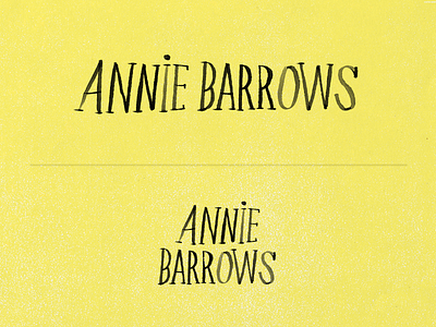 Annie Barrows Logo 2 author hand lettering logo