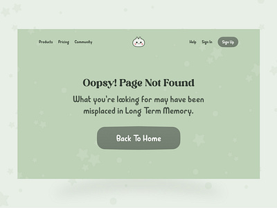 404 Page 404 404 page cute ui error page green kawaii minimal monochrome salmanwap