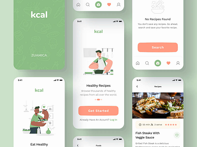 Nutrition App UI Kit diet food food pp gumroad healthy nutrition app recipe recipe app ui kit ui8