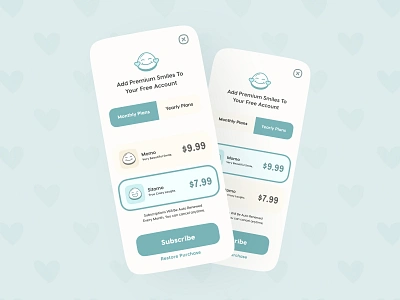 Pricing Screens 030 cute cute ui dailyui030 kawaii pastel plans price table pricing salmanwap subscribe subscription subscriptions table ui design