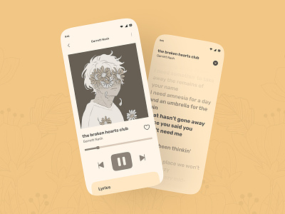 Spotify Redesign album calm cute minimal monochrome music app music player music player ui player redesign salmanwap spotify yellow