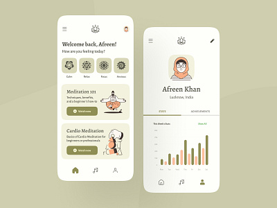 Medic Meditation App calm chill cute green meditation meditation app mindfulness relax rest salmanwap yoga zen