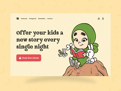 Story Books Ecommerce Hero Section