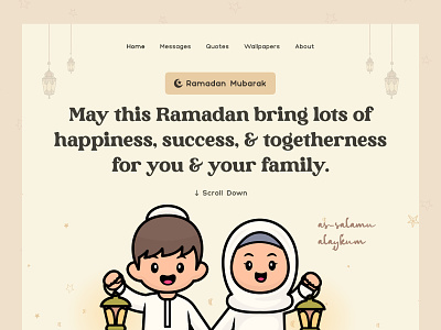 Ramadan Website Hero Section