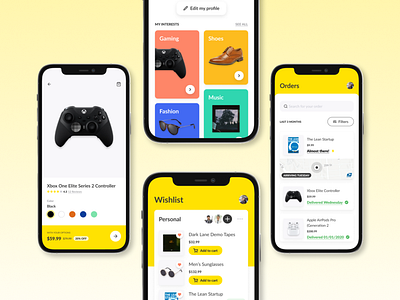 Ecommerce App Design adobe xd beautiful branding design ecommerce figma fresh minimal mobile app design modern ui ux yellow