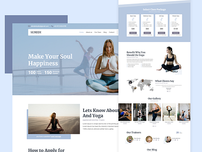 Yoga Course Landing Page UI Design course design landing page landing page ui ui ui design ux web web design website yoga web design