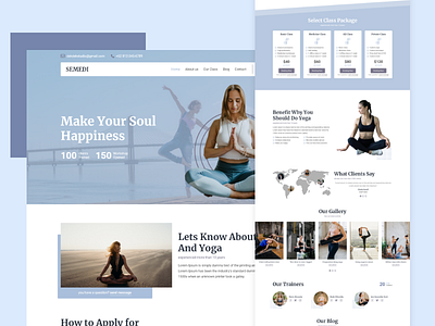 Yoga Course Landing Page UI Design