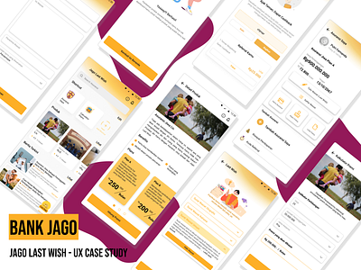 Insurance App UI - Jago Last Wish app financial insurance ui user interface yellow