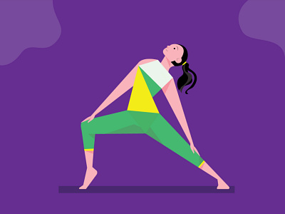 Flat woman vector character illustration in yoga meditation pose