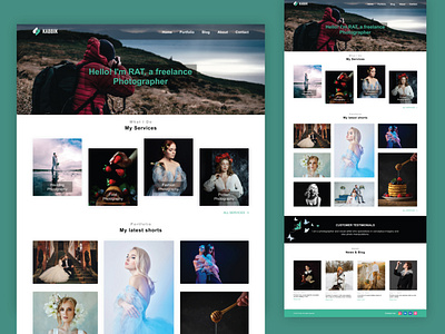 Photographer Portfolio Website concept