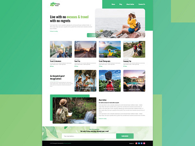 Travel Landing Page design graphic design illustration logo ui ux vector web