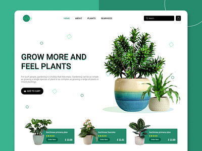 Indoor Plant Website branding design graphic design illustration logo typography ui ux vector wedesign