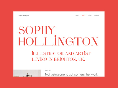 Sophy Hollington - About Page