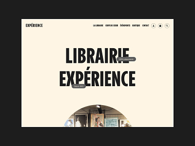 Librairie Expérience - Index animation book colors ex experience figma interface librairie marks typography ui webdesign
