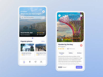 Travel Apps app design explorations ui
