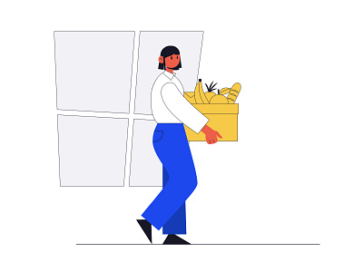 illustration for a food delivery app app design explorations flat illustration minimal ui ux vector website