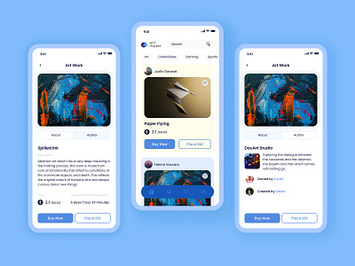 NFT Market Conceptual App Design