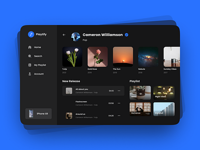 Music Player App app clean design explorations music music player player spotify ui website