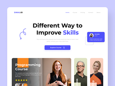 SINAU.IO - Online Course Landing Page