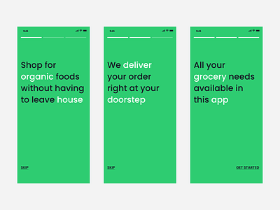 Grocery App Onboarding Page