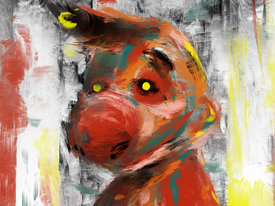 Blind abstract digital painting digital2d drawing illustration painting portrait procreate