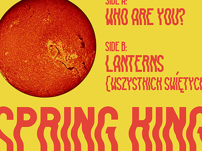 Spring King — Who Are You 7" Cover space sun vinyl