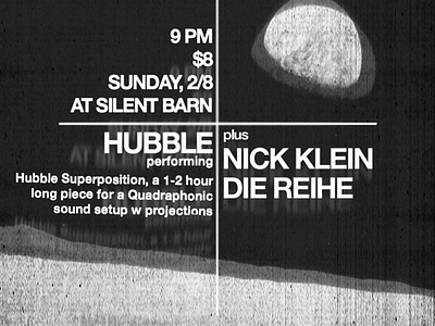 Hubble Superposition flyer concert flyer poster show