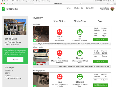ElectriCasa: Analysis Page branding design typography ui ux web website