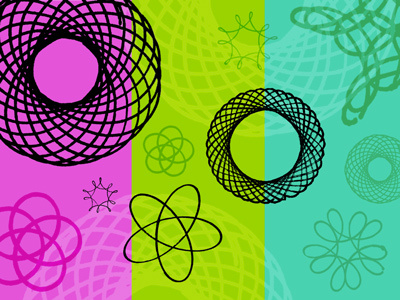 Spirograph Limited Design Moo deisgn brushes vintage elements