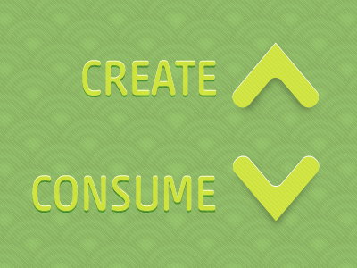 "Create More, Consume Less" Desktop Background