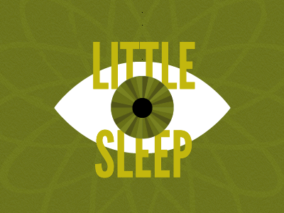 Little Sleep green illustration retro
