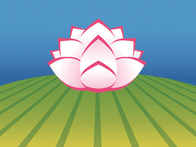 Manse Field Logo branding field flower logo lotus