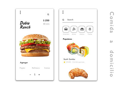 Food Delivery Mobile Design comida a domicilio food food delivery hamburguer mobile app mobile design uidesign